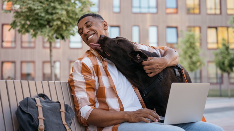 man with dog