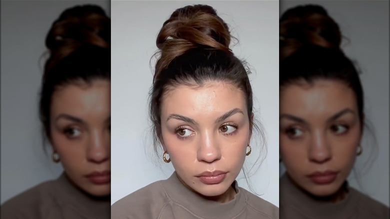 TikTok messy bun tutorial