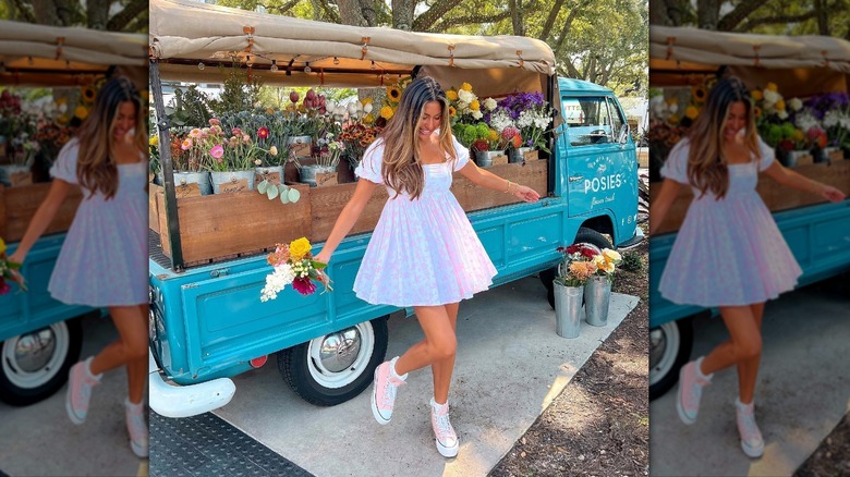 Skater dress and sneakers