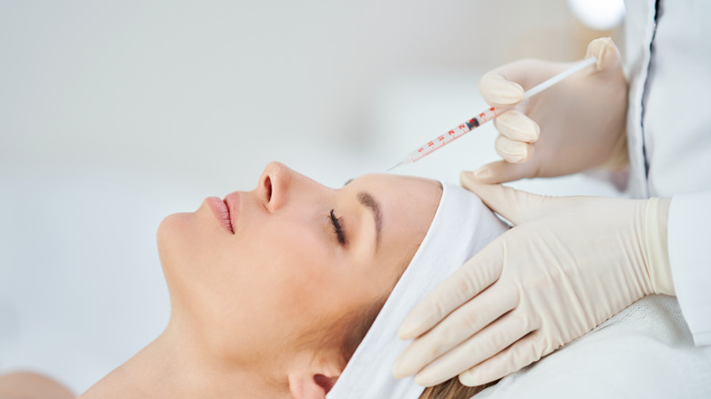 woman getting botox injections
