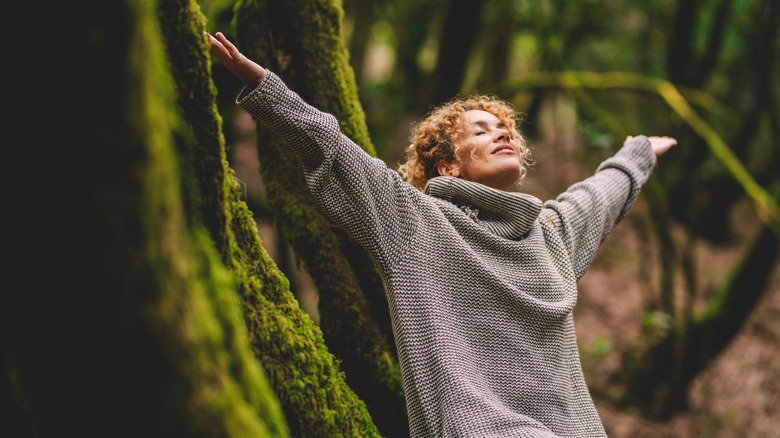 Happy woman in nature