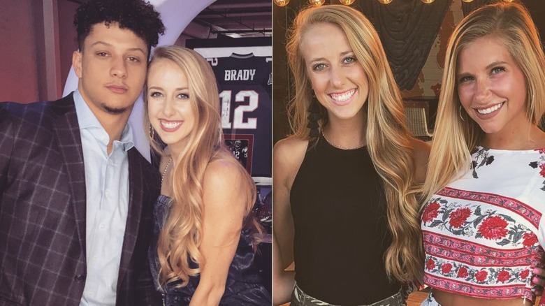 Brittany Mahomes with blond curly hair