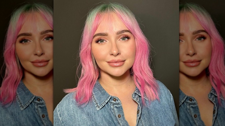 Hayden Panettiere with pink hair