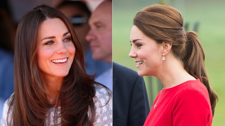 Kate Middleton with her hair up 