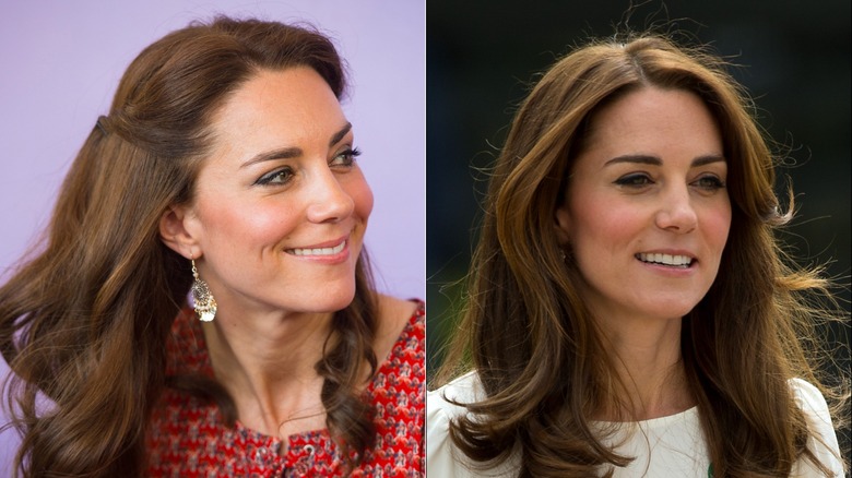 Two close-up photos of Kate Middleton