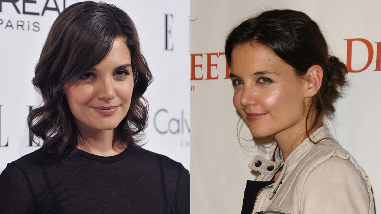 Katie Holmes with lob haircut