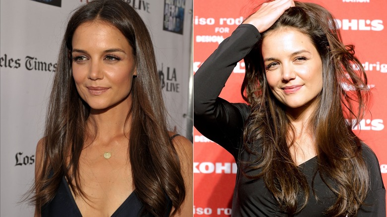 Katie Holmes with long straight hair