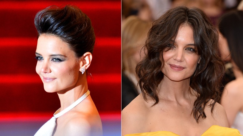 Katie Holmes with long bob hair