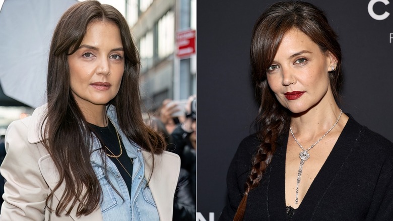 Katie Holmes with curtain bangs