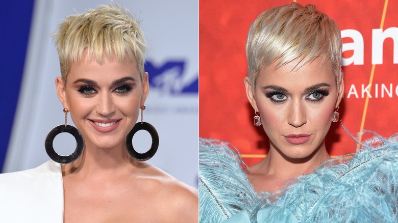 Katy Perry blond pixie hair