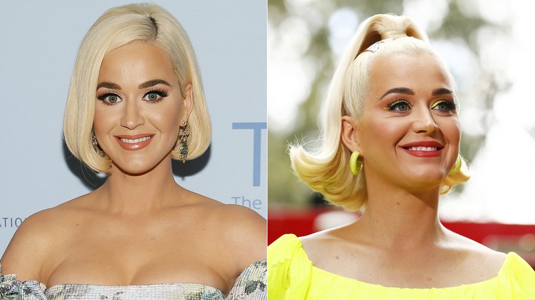 Katy Perry blond bob haircut