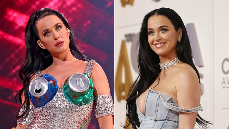 Katy Perry long black hair