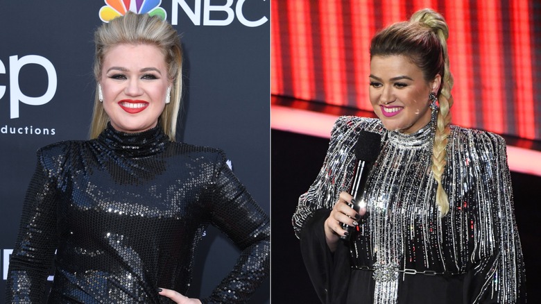 Kelly Clarkson pompadour high ponytail