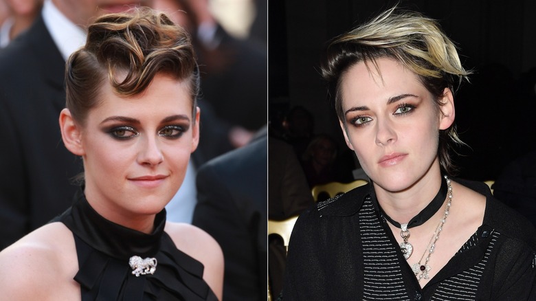 Kristen Stewart with short mullet hair