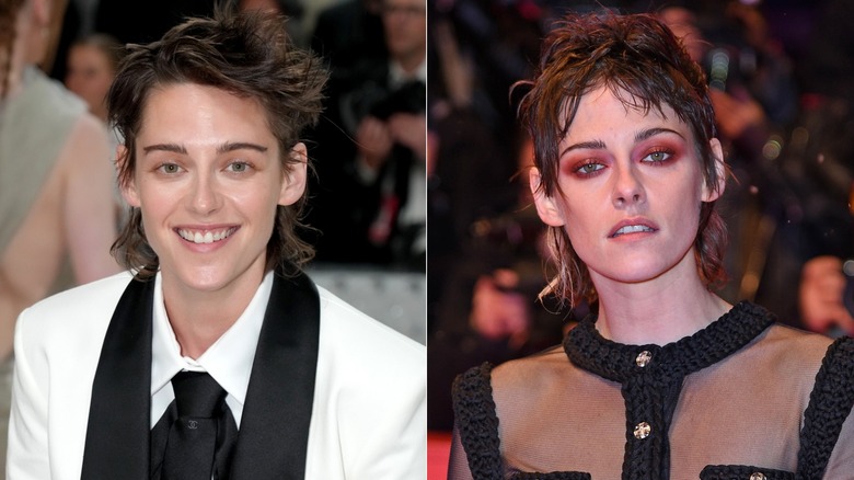 Kristen Stewart with messy mullet hair