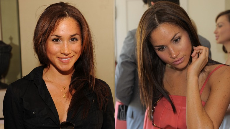 Meghan Markle with straight hair