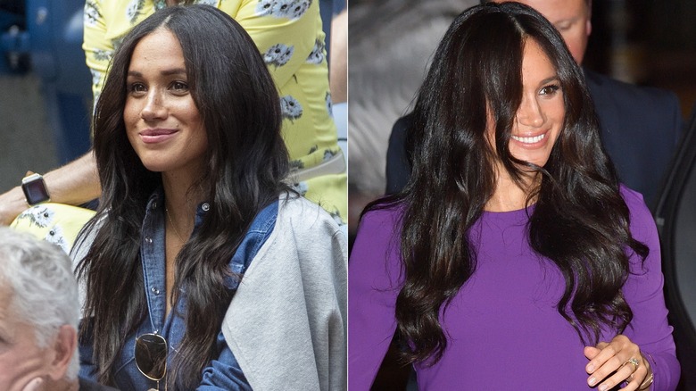 Meghan Markle with long wavy hair