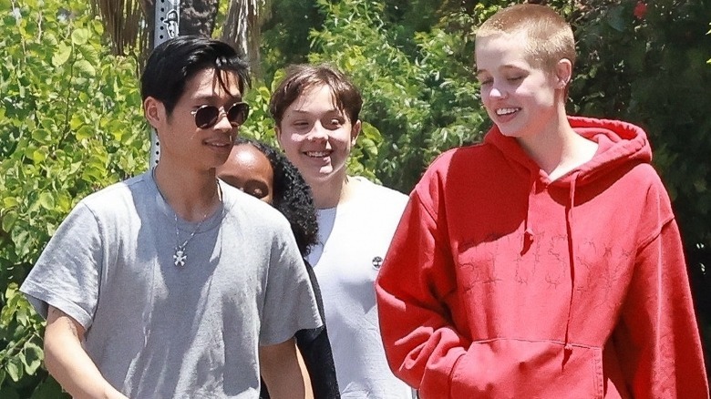 Shiloh Jolie-Pitt with buzzed hair