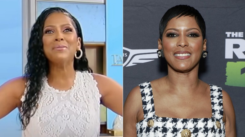 Tamron Hall with braids and short hair