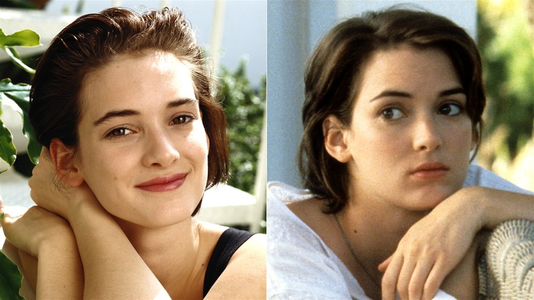 Winona Ryder in 1990 and 1995