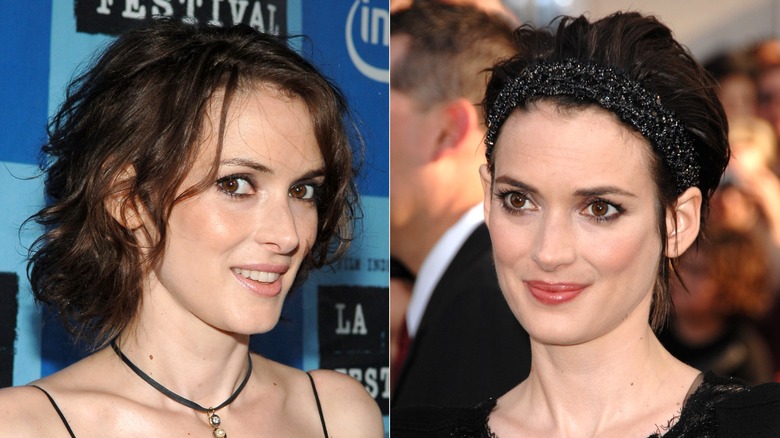 Winona Ryder in 2006 and 2009