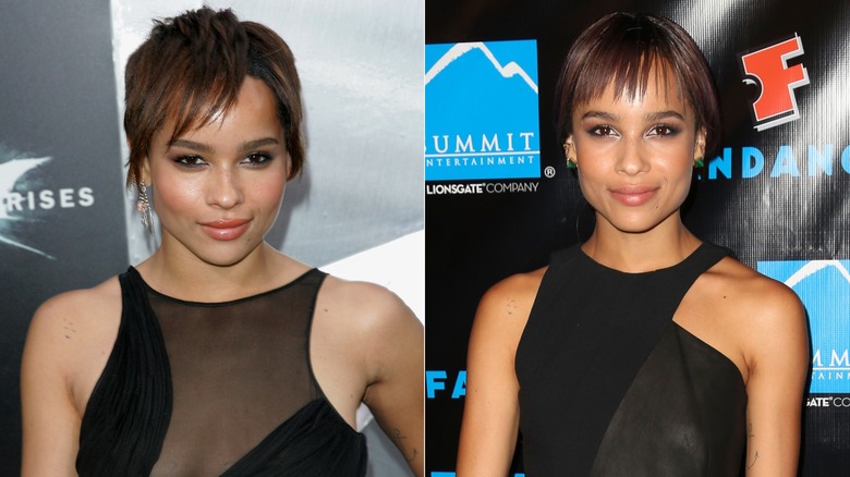 Zoë Kravitz with pixie haircut