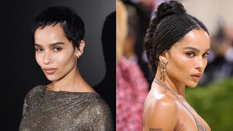 Zoë Kravitz with dark hair