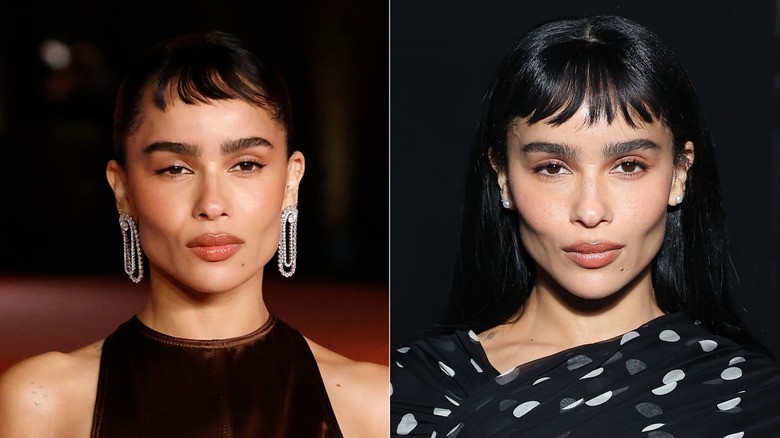 Zoë Kravitz with baby bangs