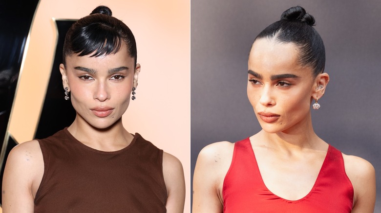 Zoë Kravitz with sleek updo