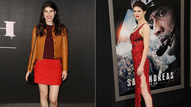 Alexandra Daddario red lips