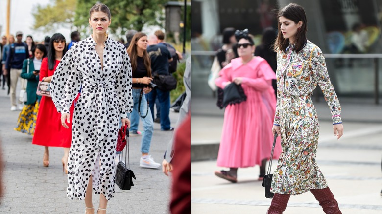 Alexandra Daddario fashion show looks