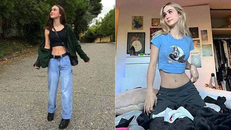 Coco Arquette in cool crop tops