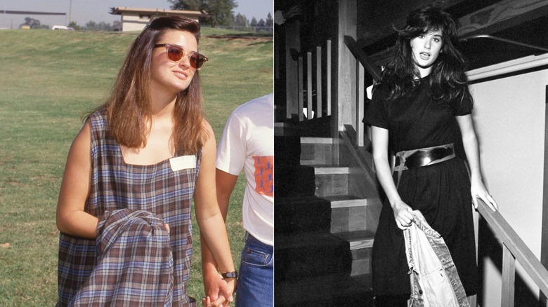 Demi Moore's fashion in the early 80s.