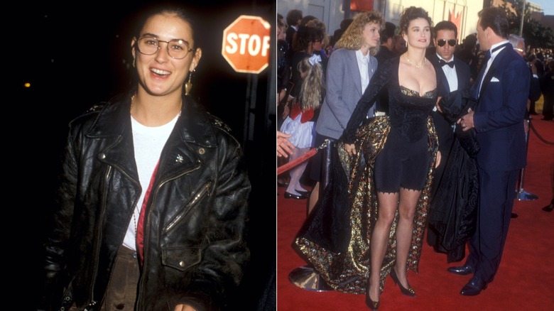 Demi Moore going for edgier fashion in the late '80s.