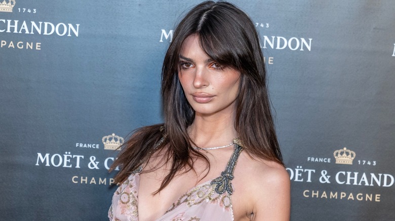 Emily Ratajkowski with bangs