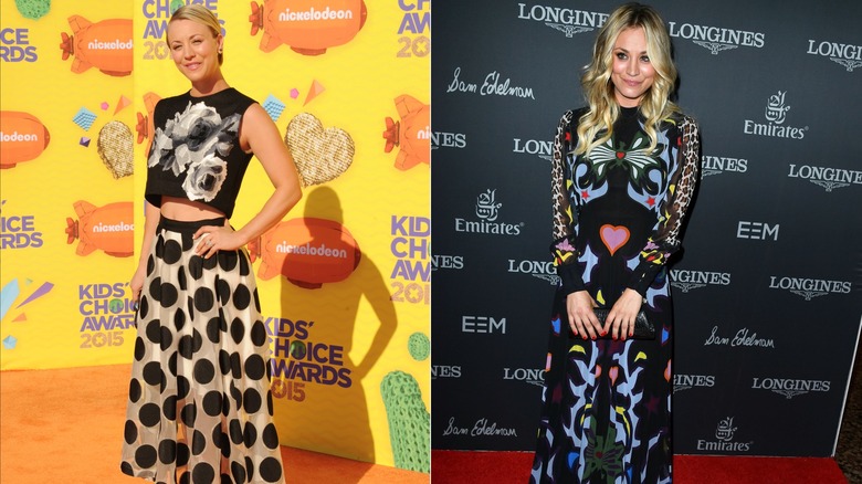 Kaley Cuoco wearing graphic patterns