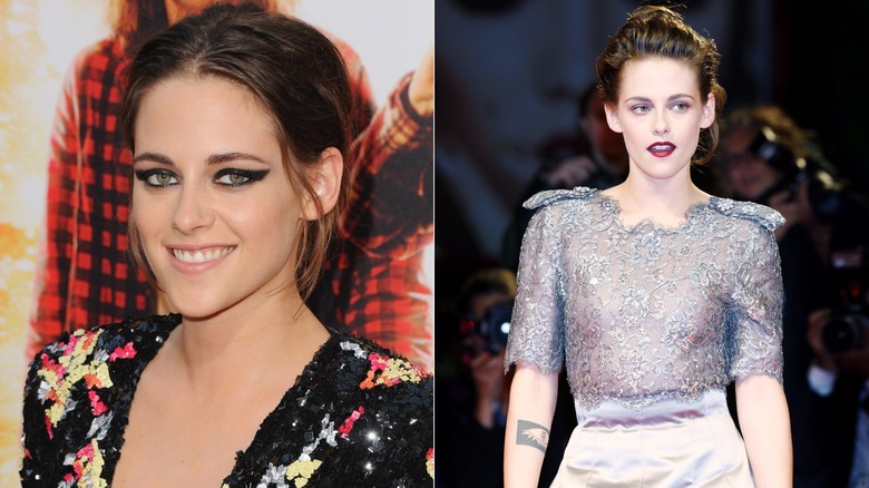 Kristen Stewart bold makeup eyeliner lips