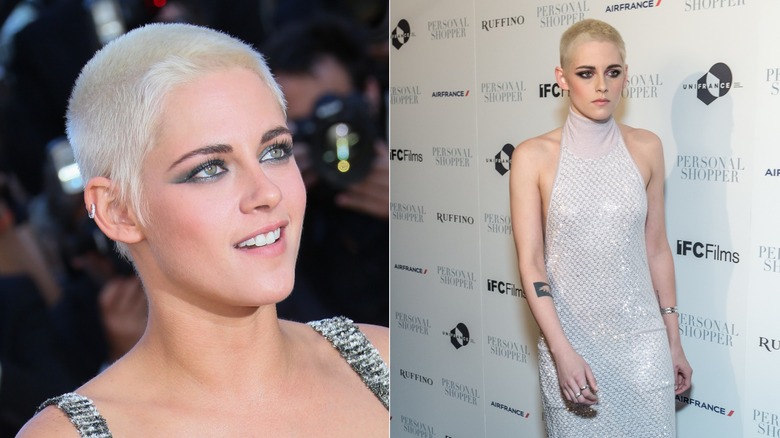 Kristen Stewart bleached buzz cut