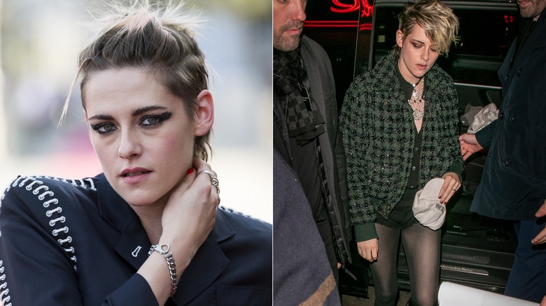 Kristen Stewart messy hair and makeup