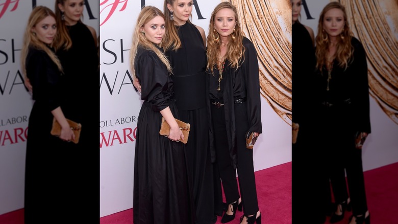 Olsen sisters in black