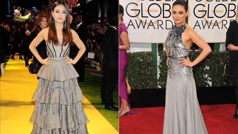 Mila Kunis in red carpet dresses