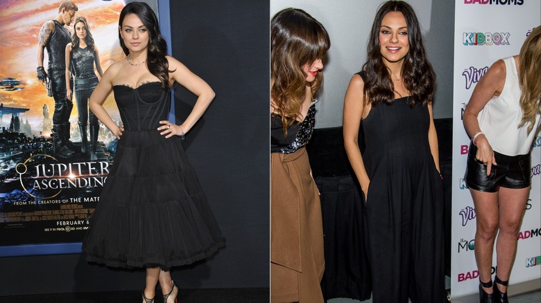 Mila Kunis in black fashion