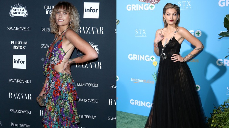 Paris Jackson wearing maxi tank dresses