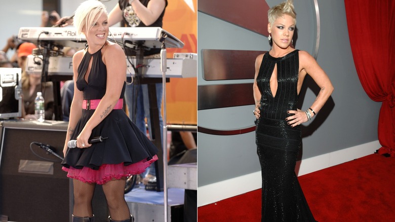 Singer Pink in glamorous fashion