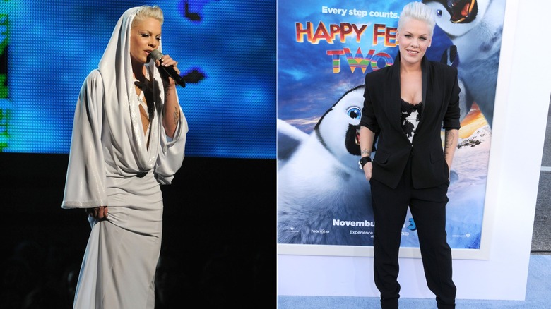 Singer Pink's style in 2010