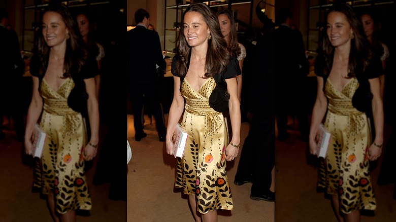 Pippa Middleton in gold dress