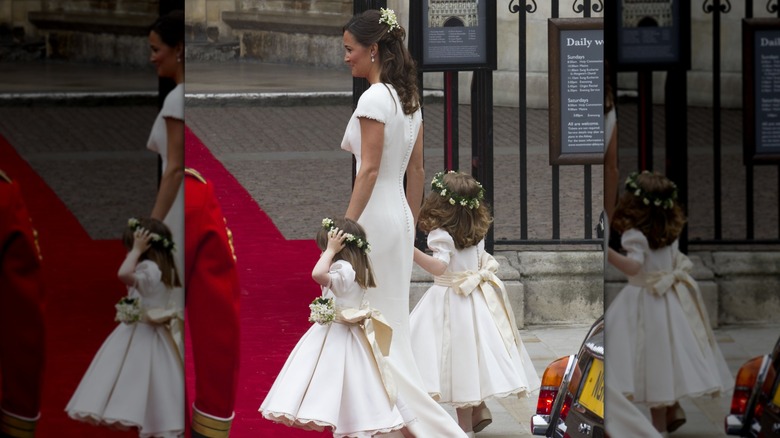 Pippa Middleton with flower girls