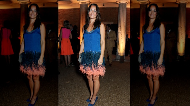 Pippa Middleton in feather gown