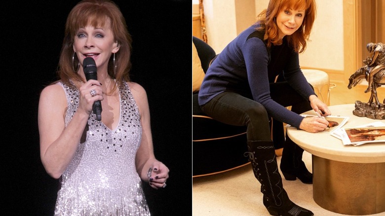 Reba with microphone