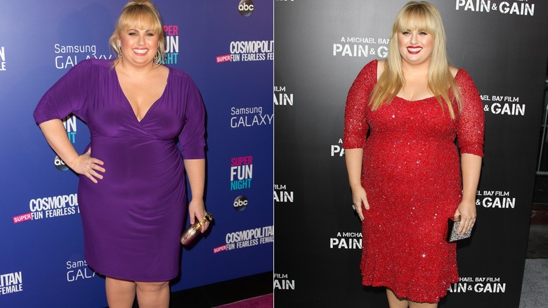 Rebel Wilson vibrant dresses